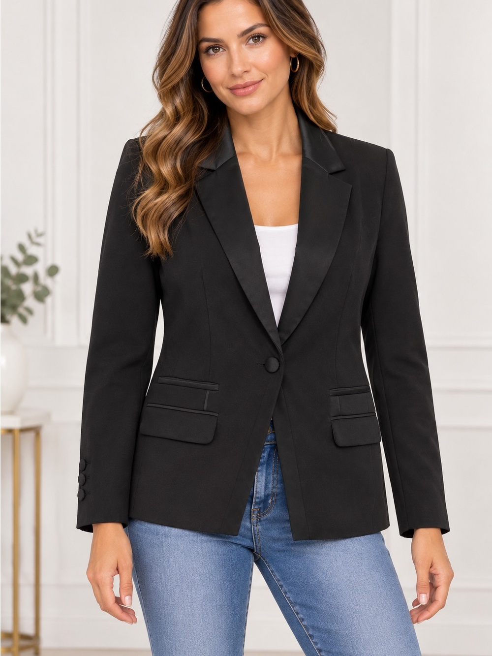 Tailored Blazer - Classic Single-Breasted Style
